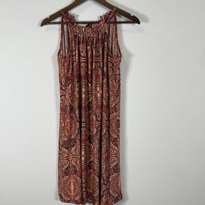 Tacera  Women's Dress Short Small Paisley 60s Sleeveless